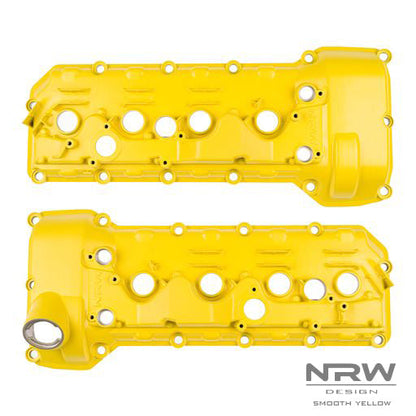 S65 ALUMINUM VALVE COVER SET - Smooth Yellow (PMB-4847) - NRW Design BMW performance part - Iconic Garage