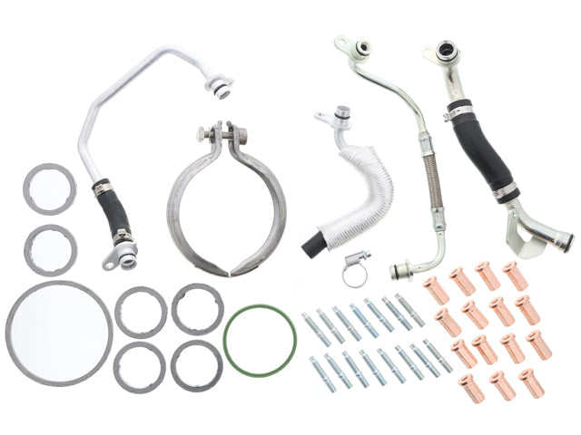 Turbocharger Coolant and Oil Supply / Return Line Kit by Rein Automotive - fits 2016–2021 BMW F87 M2
