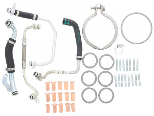 Turbocharger Coolant and Oil Supply/Return Line Kit by Rein Automotive - fits 2007–2013 BMW E70 X5 / 2014–2018 BMW F15 X5