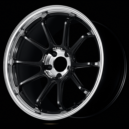 Advan RZ-DF2 19x9 ET22 5x120 Diamond Cut and Racing Titanium Black