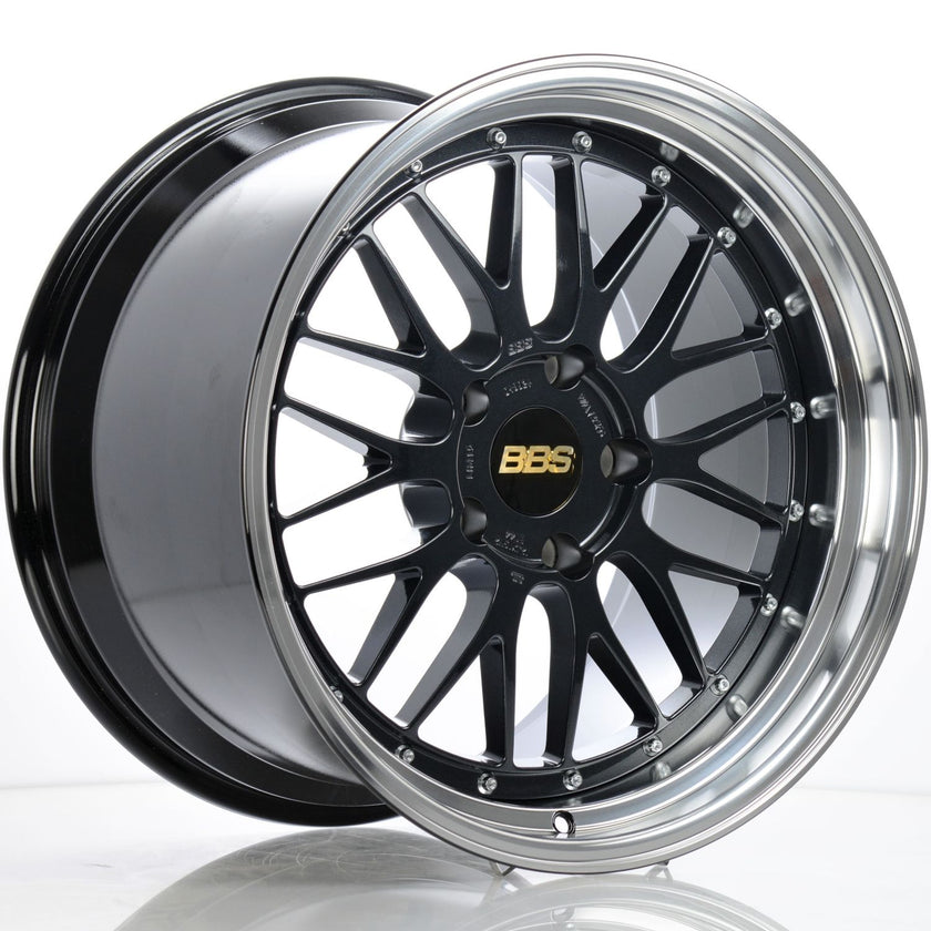 bbs lm 20x10 et22 5x112 navy blue diamond cut lip