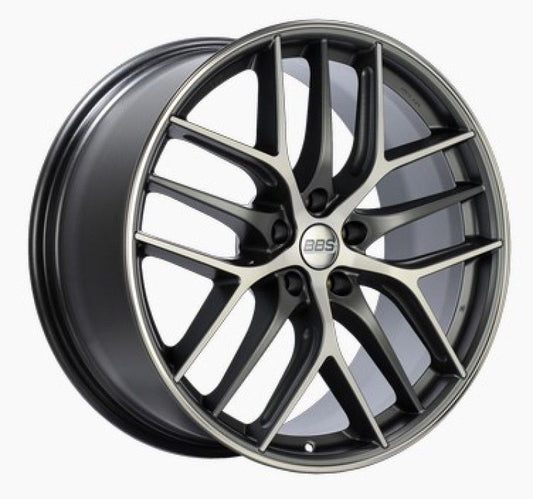 BBS CC-R 19x10 ET38 5x120 Satin Graphite Diamond Cut Polished Rim Protector