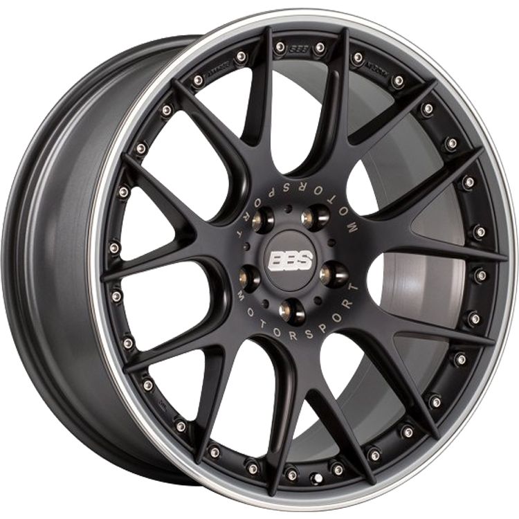 bbs ch-rii 20x9.5 et25 5x112 satin platinum center black lip rim prot