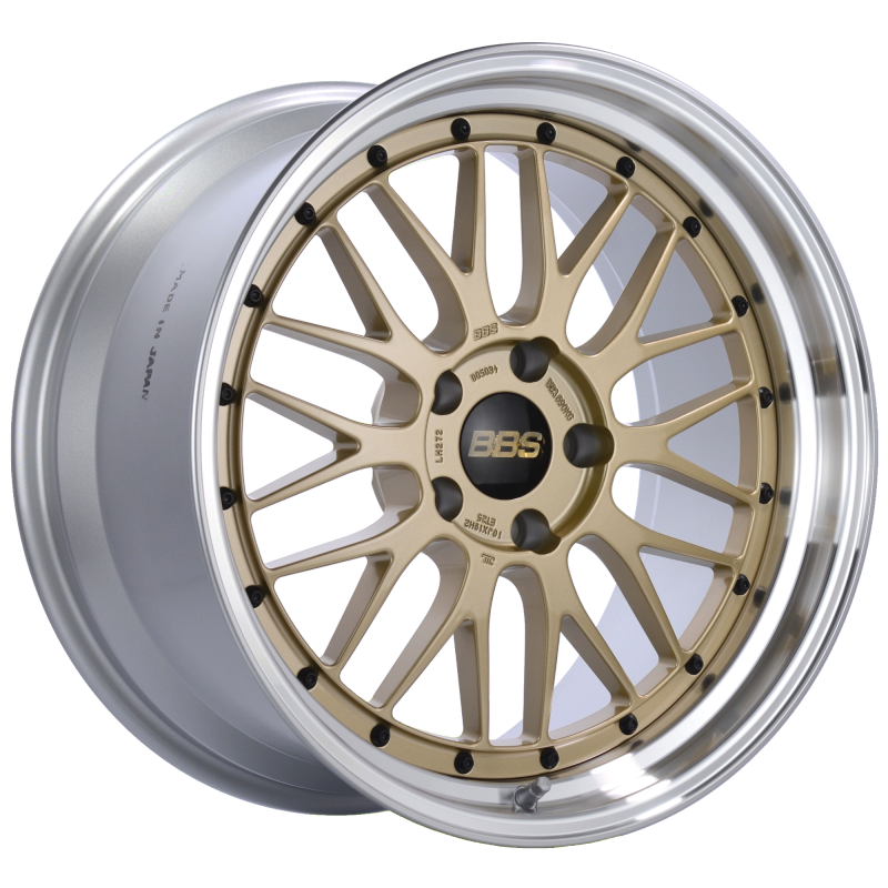 BBS LM 19x10 ET25 5x120 Gold Center Polished Lip