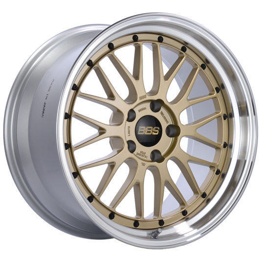 BBS LM 19x10 ET25 5x120 Gold Center Polished Lip