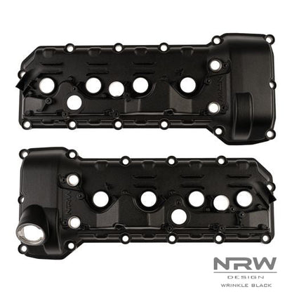 S65 ALUMINUM VALVE COVER SET - Wrinkle Black - NRW Design BMW performance part - Iconic Garage