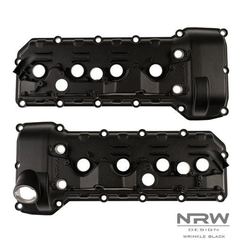 S65 ALUMINUM VALVE COVER SET - Wrinkle Black - NRW Design BMW performance part - Iconic Garage