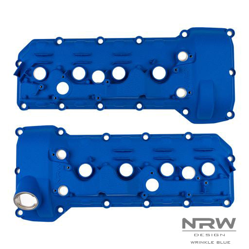 S65 ALUMINUM VALVE COVER SET - Wrinkle Blue - NRW Design BMW performance part - Iconic Garage