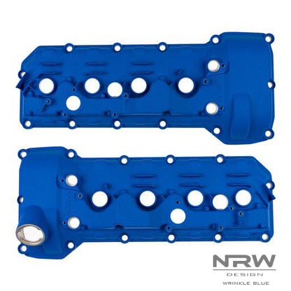 S65 ALUMINUM VALVE COVER SET - Wrinkle Blue - NRW Design BMW performance part - Iconic Garage