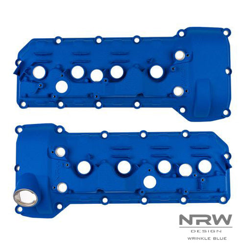 S65 ALUMINUM VALVE COVER SET - Wrinkle Blue - NRW Design BMW performance part - Iconic Garage