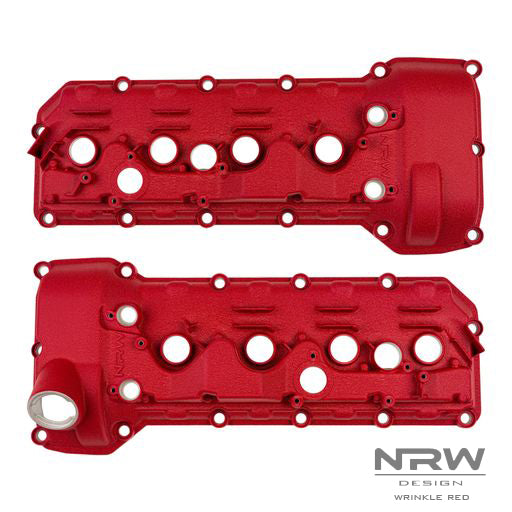 S65 ALUMINUM VALVE COVER SET - Wrinkle Red - NRW Design BMW performance part - Iconic Garage